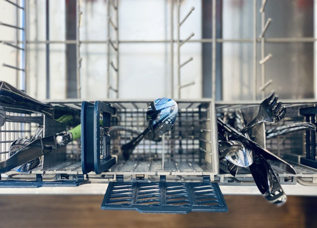 utensils in dishwasher