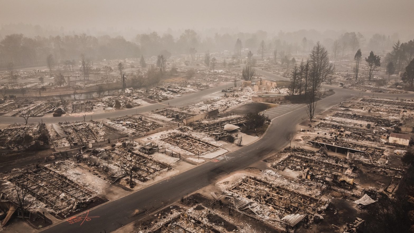a community devastated by a wildfire