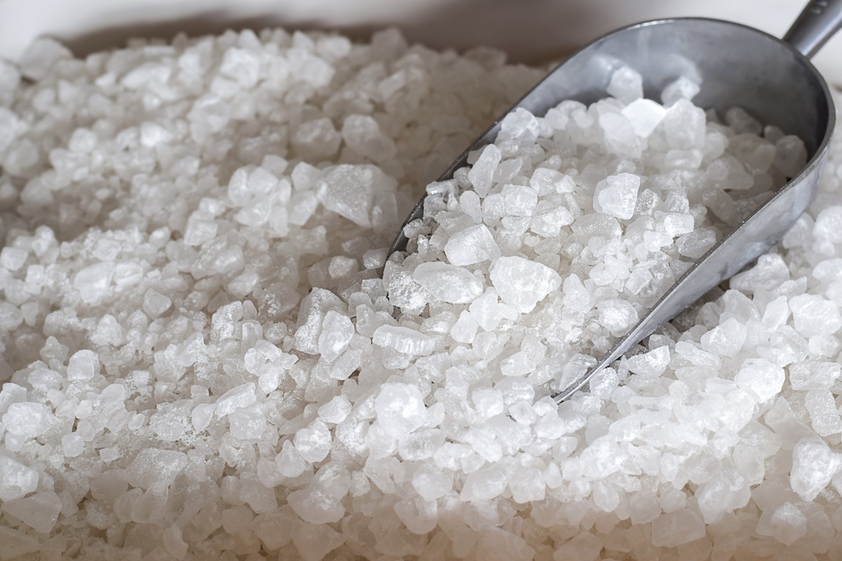 Large scoop with water softener salt